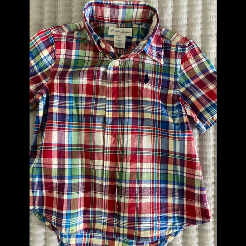 Baby boys polo button up shirt